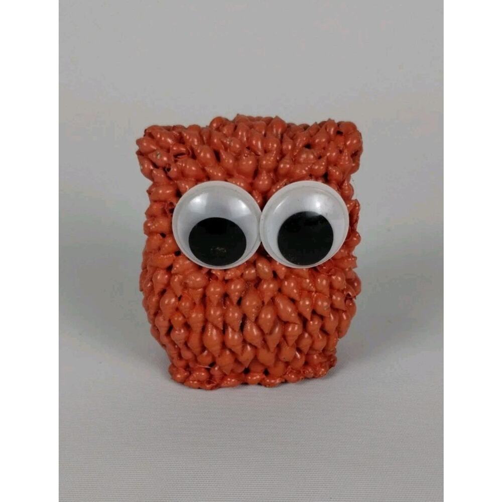 Painted Owl Made From Seashells - Handmade